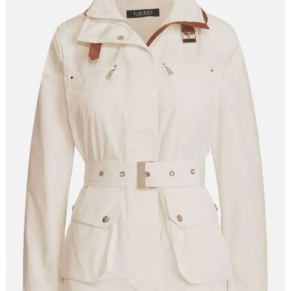 Ralph Lauren Taffeta Field Jacket Silk White size XS - Picture 3 of 10